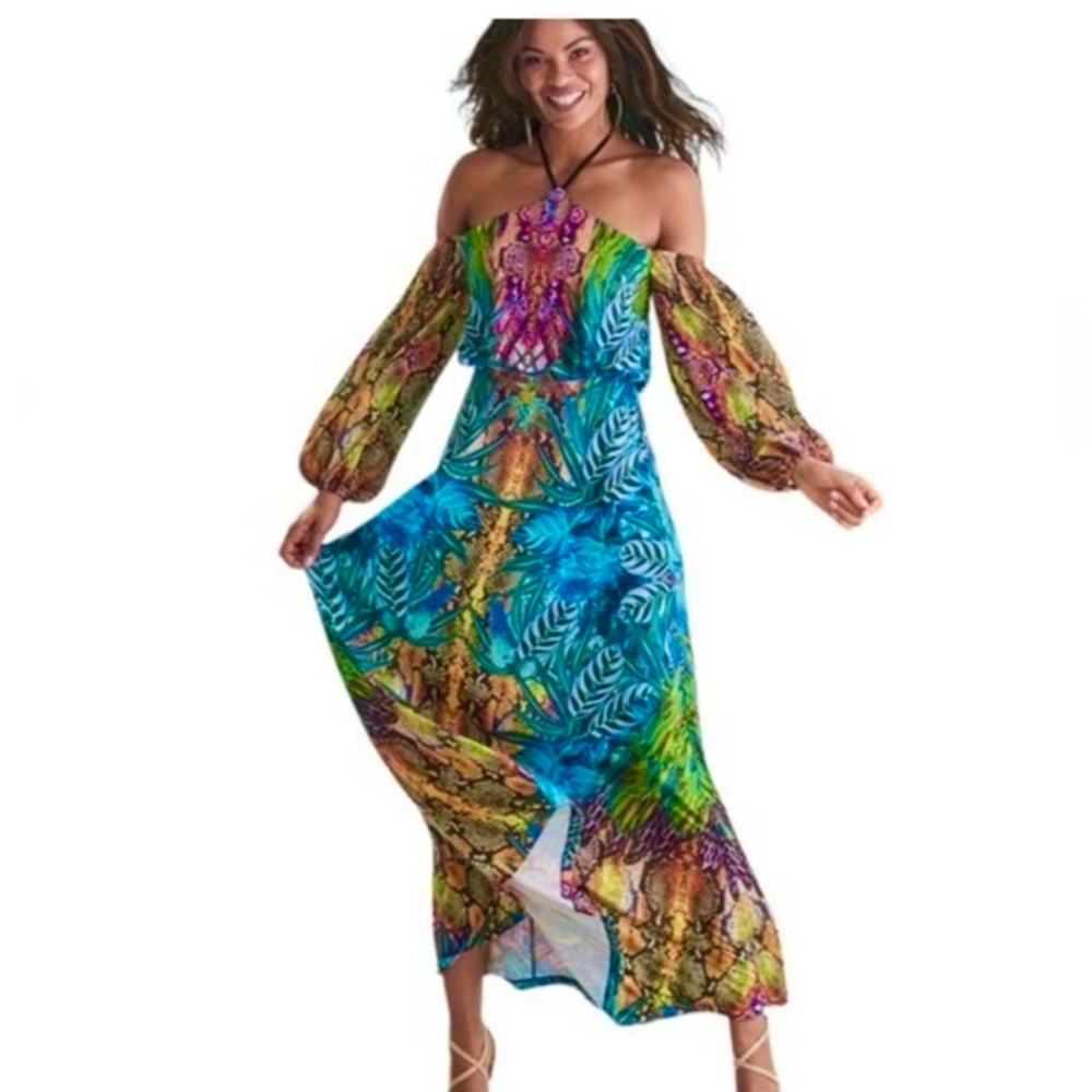 VENUS tropical multi color dress xl